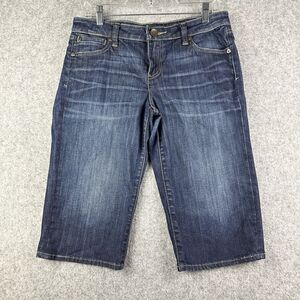 Kut From The Kloth Bermuda Jean Shorts Womens 6 Blue Dark Wash Denim Casual